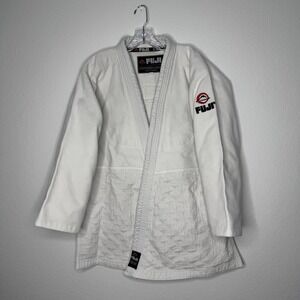 Fuji Single Weave Jiu Jitsu Gi Top White Martial Arts Kimono Jacket Mens Size 4